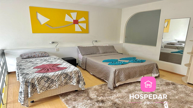 Saint Sebastian Flat 201 - Com Hidro! até 3 pessoas, Duplex,