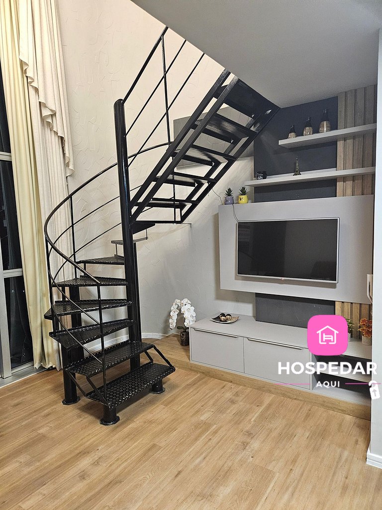 Saint Sebastian Flat 716 - Com Hidro! até 3 pessoas, Duplex,