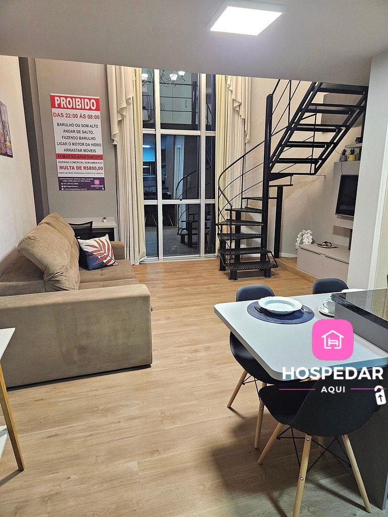 Saint Sebastian Flat 716 - Com Hidro! até 3 pessoas, Duplex,